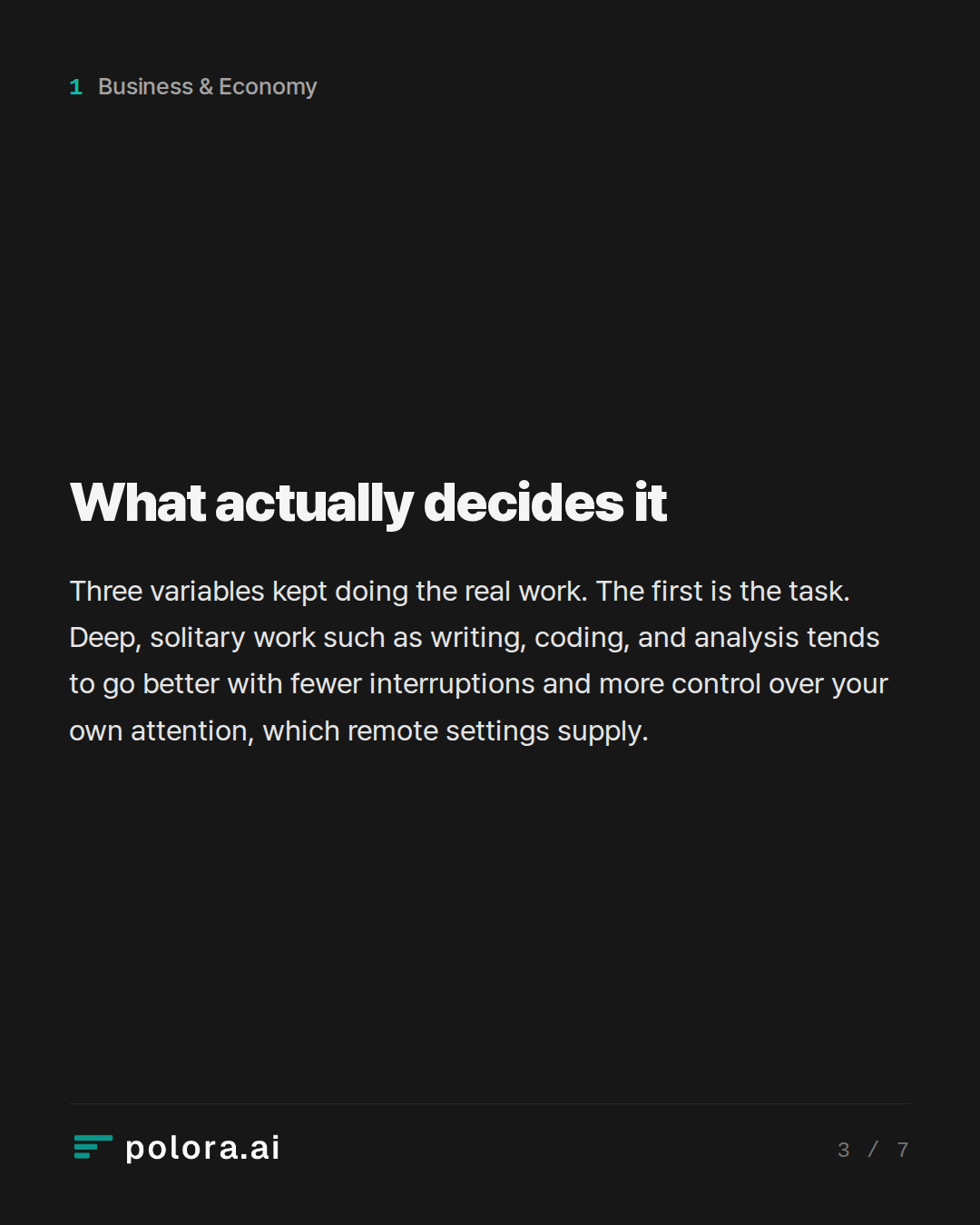 What actually decides it