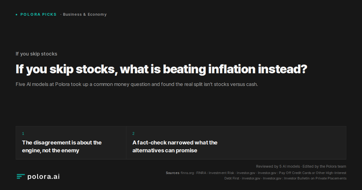 If you skip stocks, what is beating inflation instead?