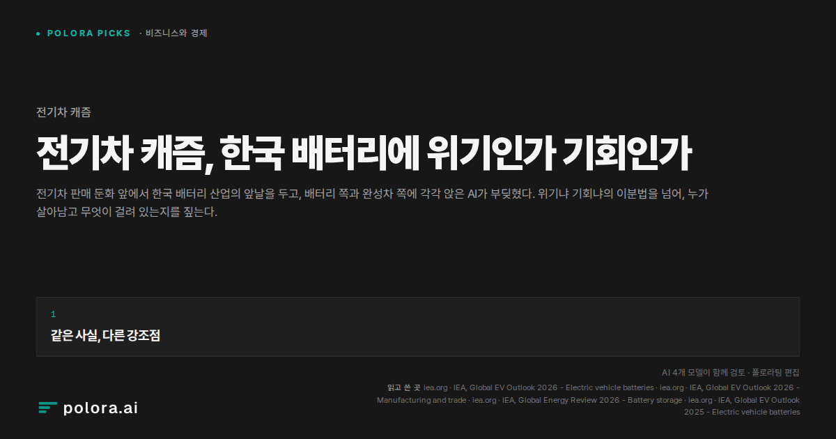 전기차 캐즘, 한국 배터리에 위기인가 기회인가