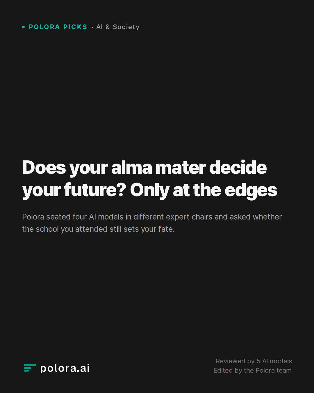 Does your alma mater decide your future? Only at the edges