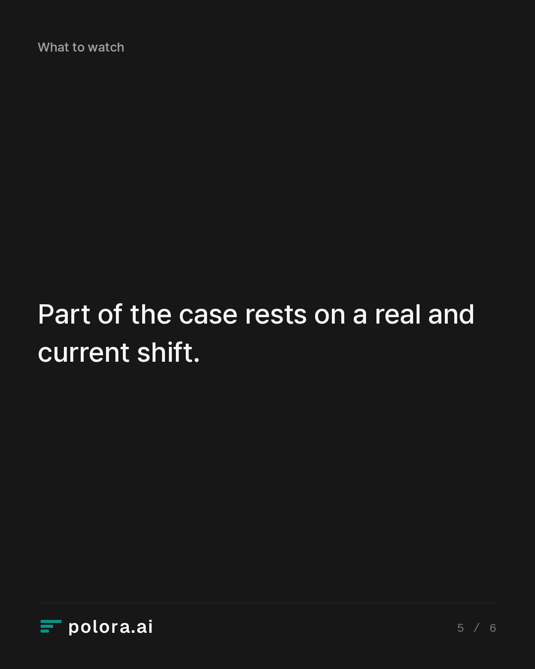 Part of the case rests on a real and current shift.