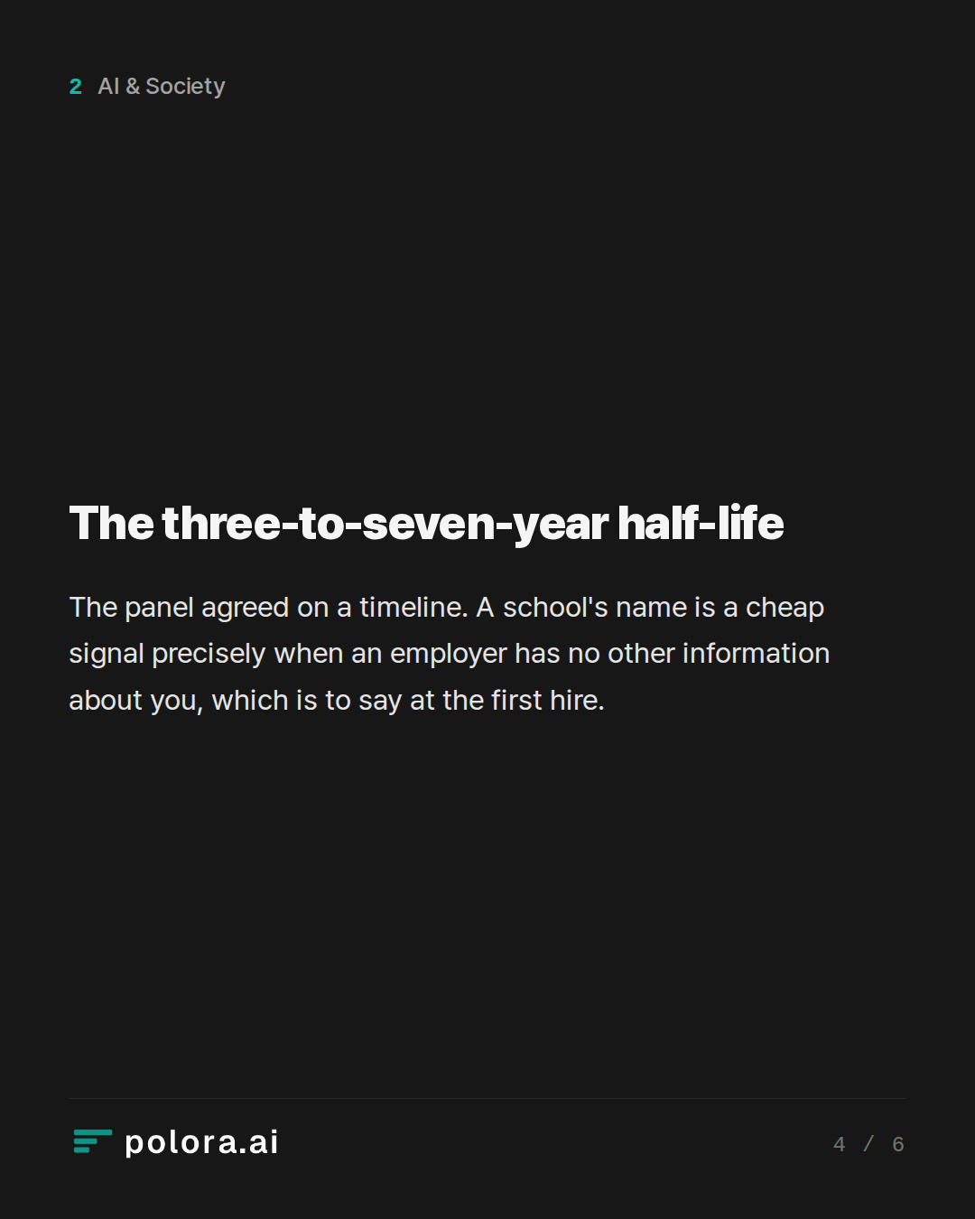 The three-to-seven-year half-life