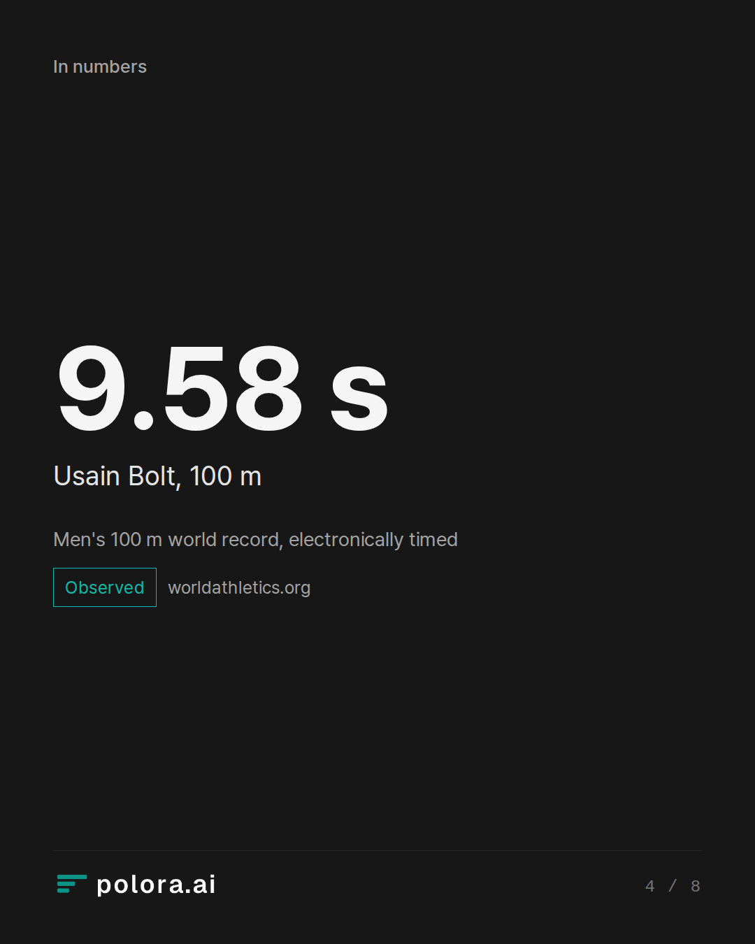 Men's 100 m world record, electronically timed