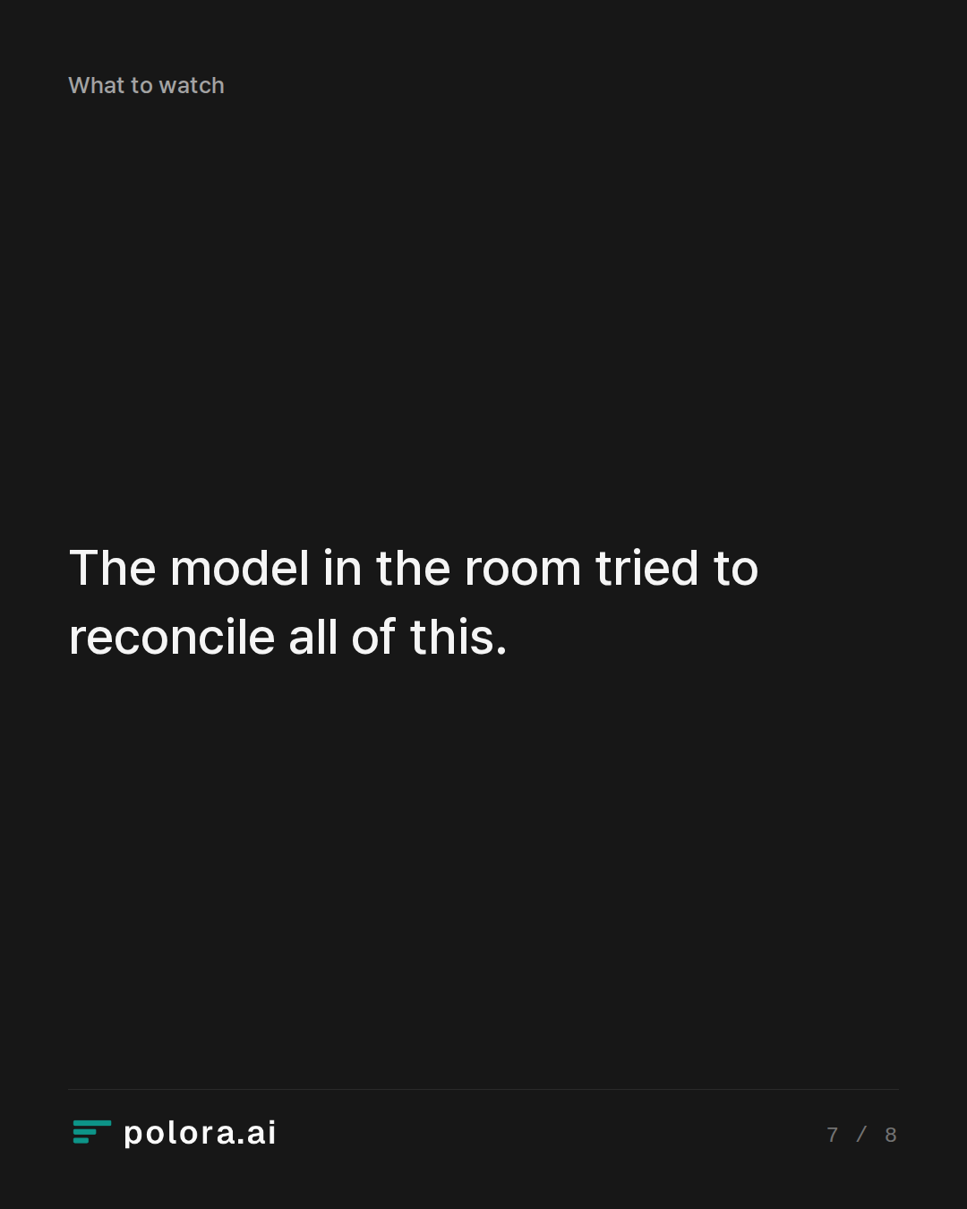 The model in the room tried to reconcile all of this.