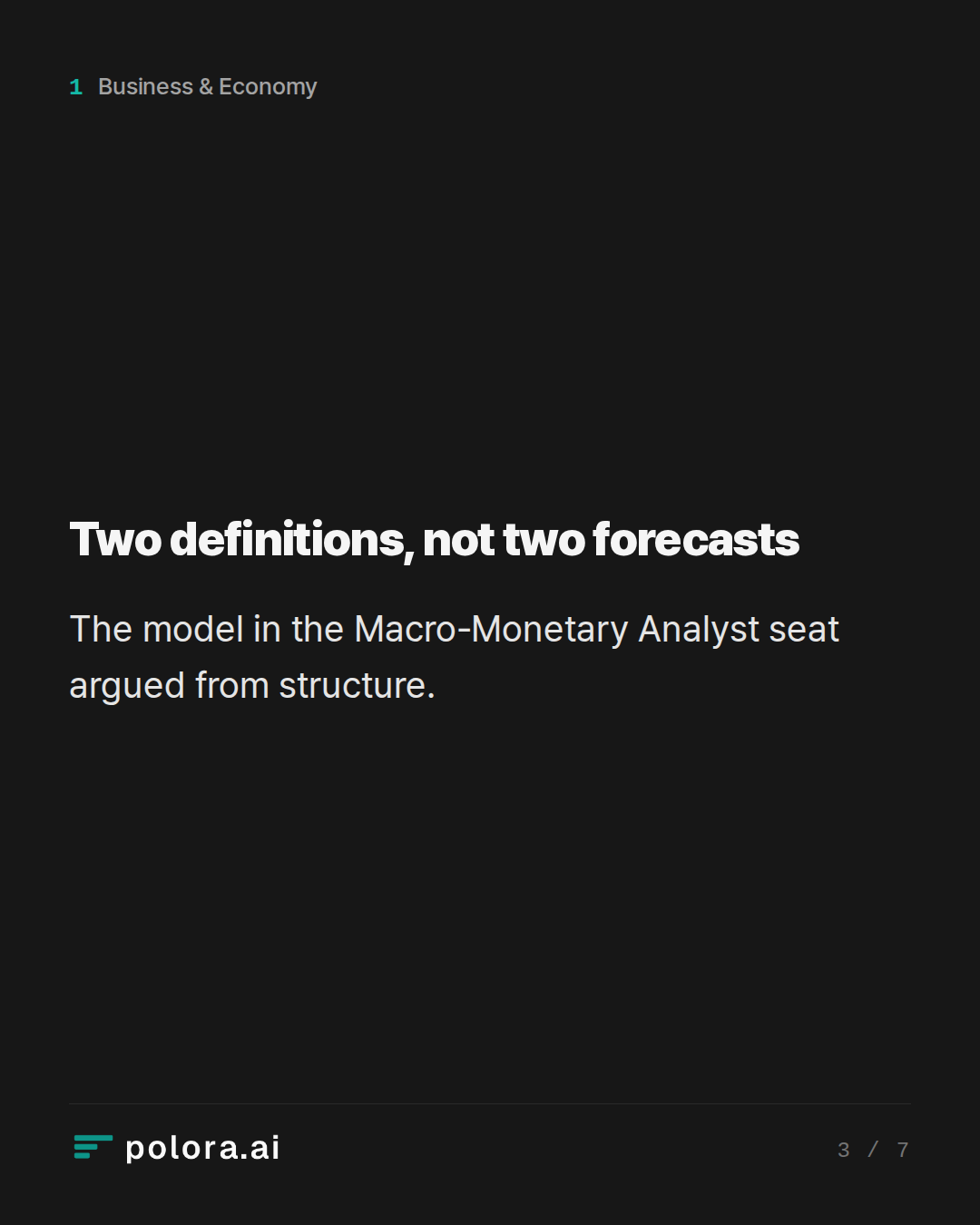 Two definitions, not two forecasts