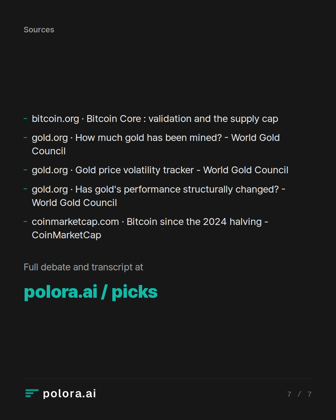 Sources bitcoin.org · Bitcoin Core : validation and the supply cap, gold.org · How much gold has been mined? - World Gold Council, gold.org · Gold price volatility tracker - World Gold Council