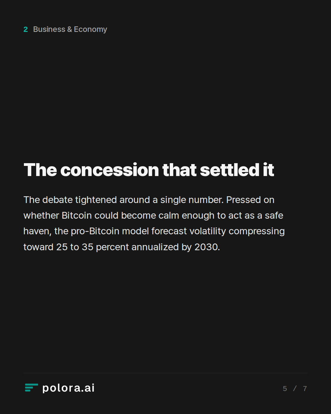 The concession that settled it