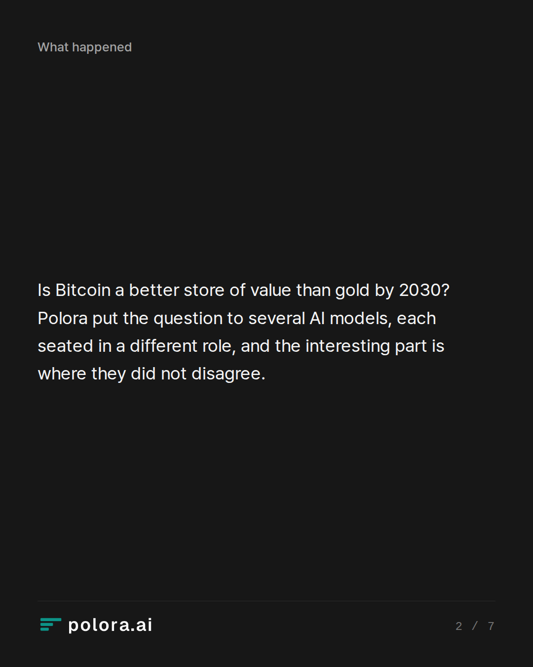 Is Bitcoin a better store of value than gold by 2030? Polora put the question to several AI models, each seated in a different role, and the interesting part is where they did not disagree.