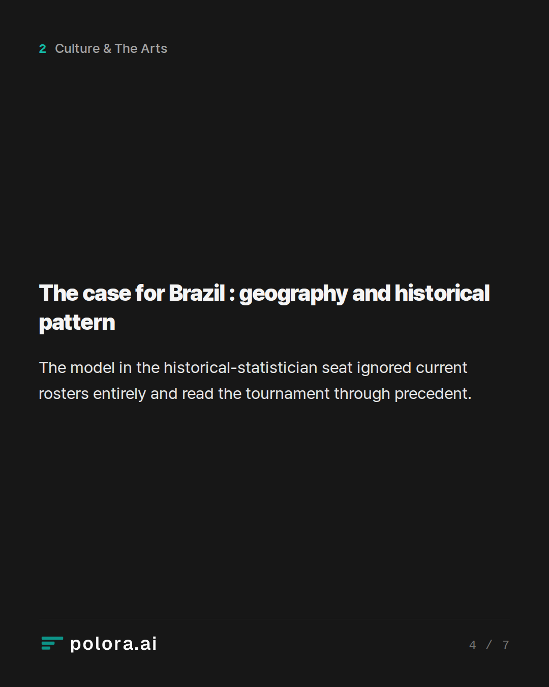 The case for Brazil : geography and historical pattern
