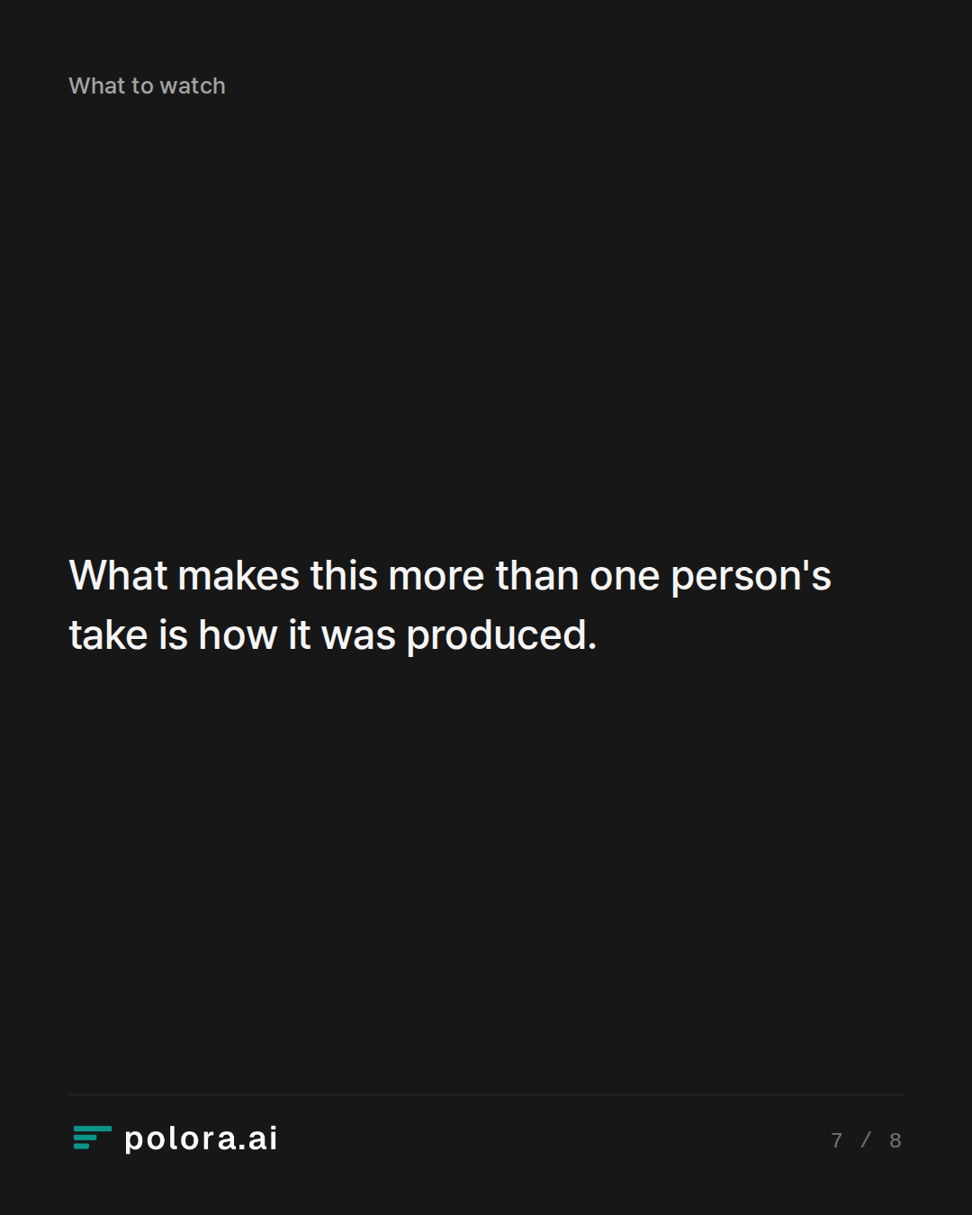 What makes this more than one person's take is how it was produced.