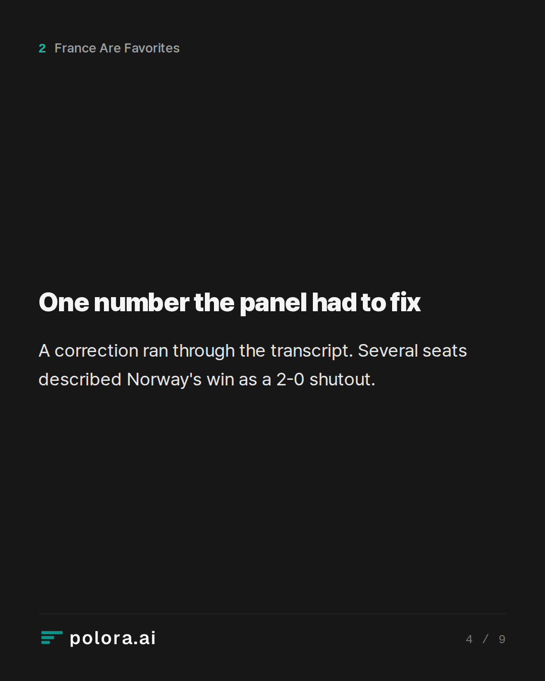 One number the panel had to fix