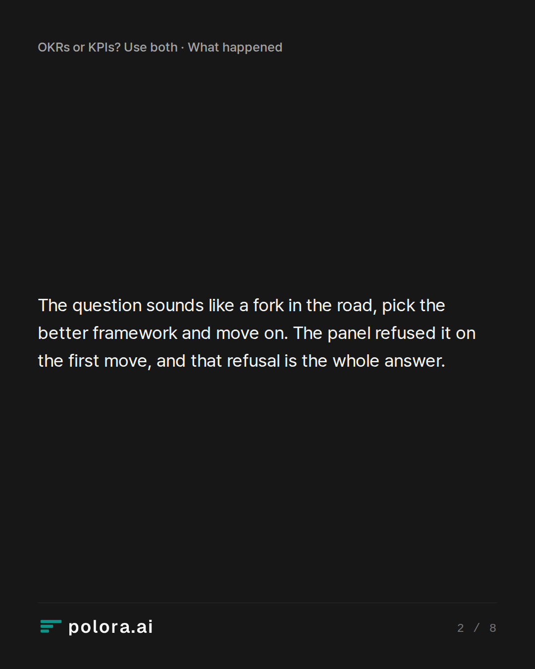 The question sounds like a fork in the road, pick the better framework and move on. The panel refused it on the first move, and that refusal is the whole answer.