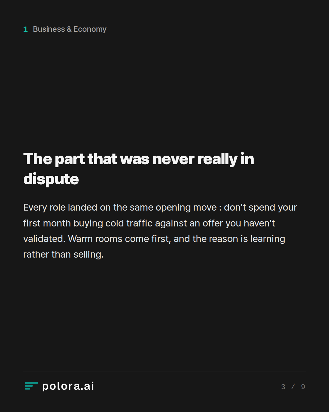 The part that was never really in dispute