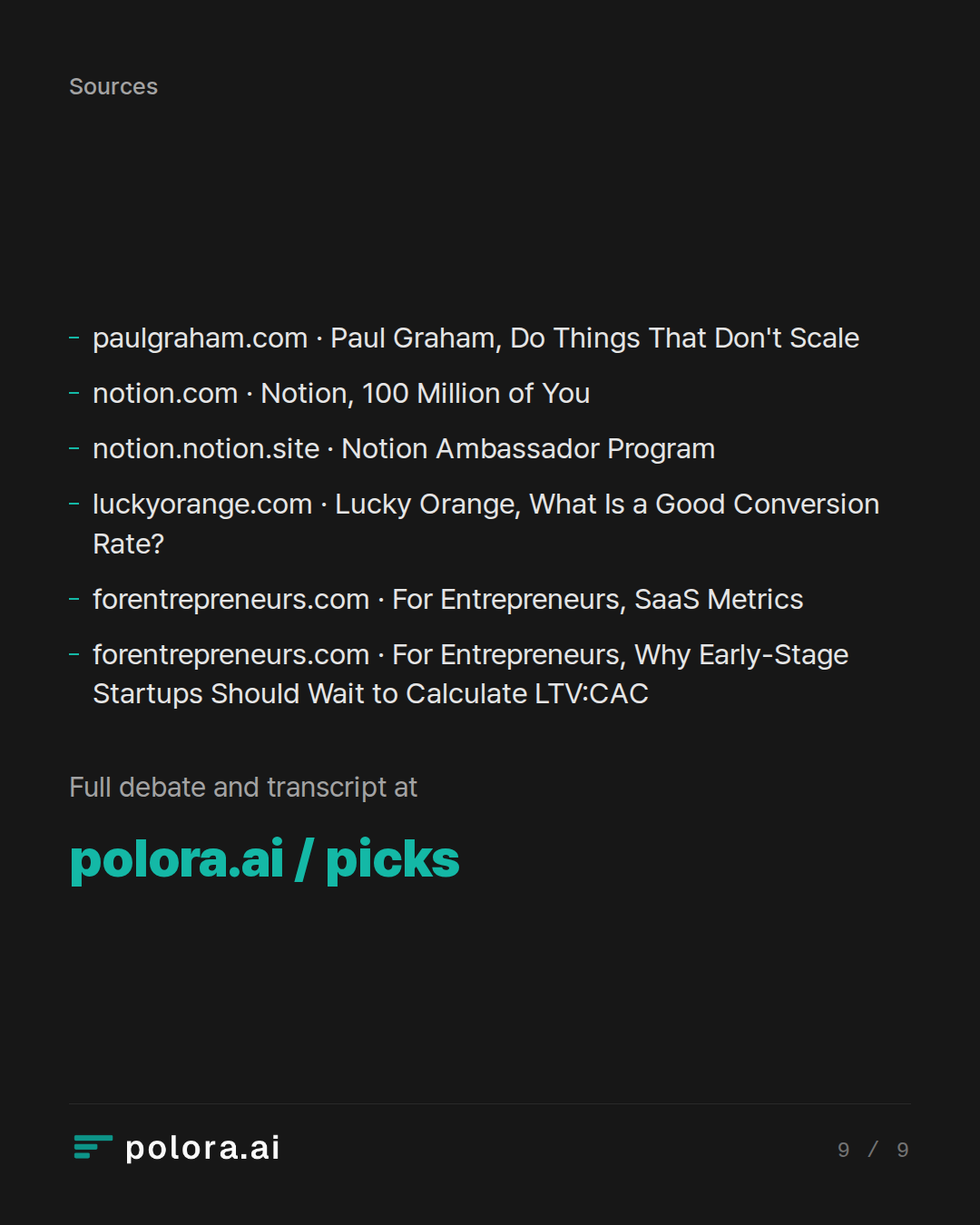 Sources paulgraham.com · Paul Graham, Do Things That Don't Scale, notion.com · Notion, 100 Million of You, notion.notion.site · Notion Ambassador Program