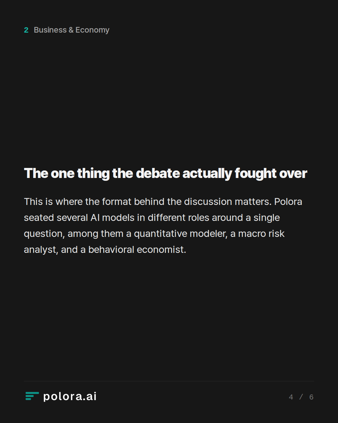 The one thing the debate actually fought over