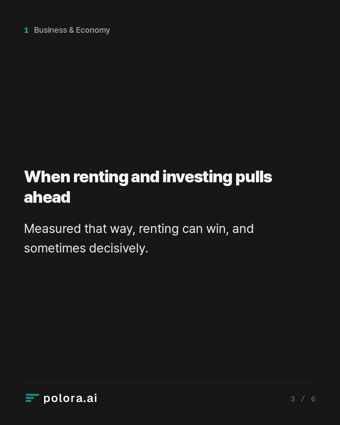 When renting and investing pulls ahead