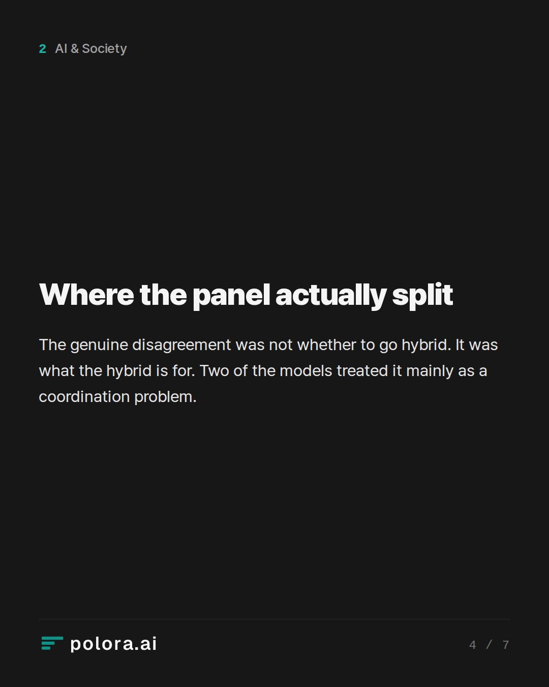 Where the panel actually split