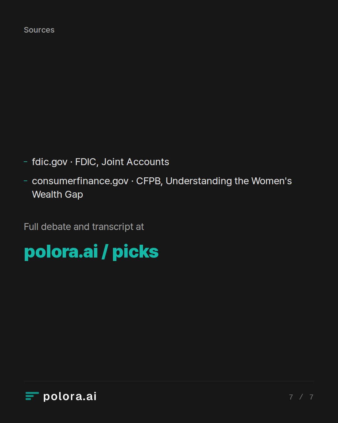 Sources fdic.gov · FDIC, Joint Accounts, consumerfinance.gov · CFPB, Understanding the Women's Wealth Gap