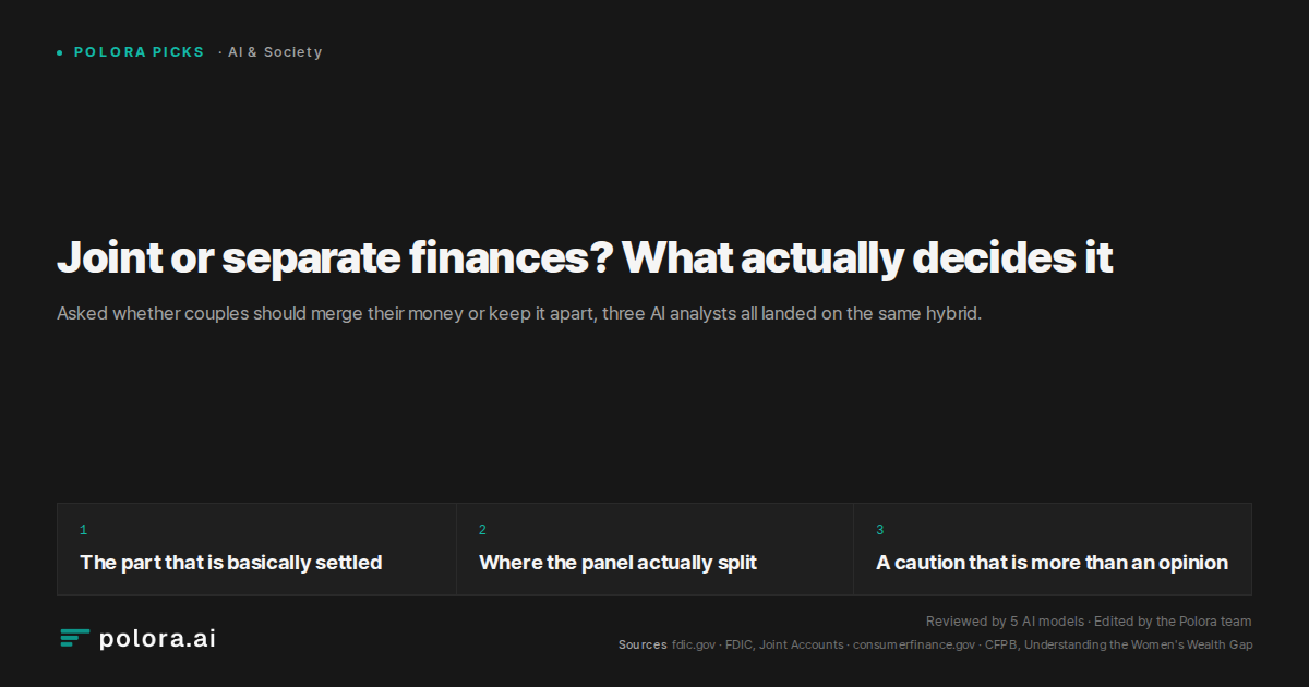 Joint or separate finances? What actually decides it