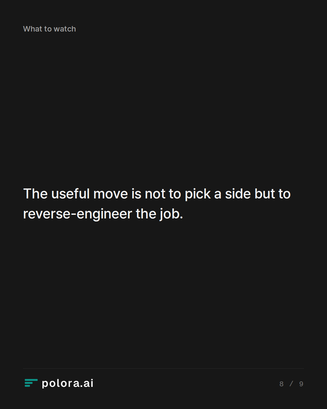 The useful move is not to pick a side but to reverse-engineer the job.