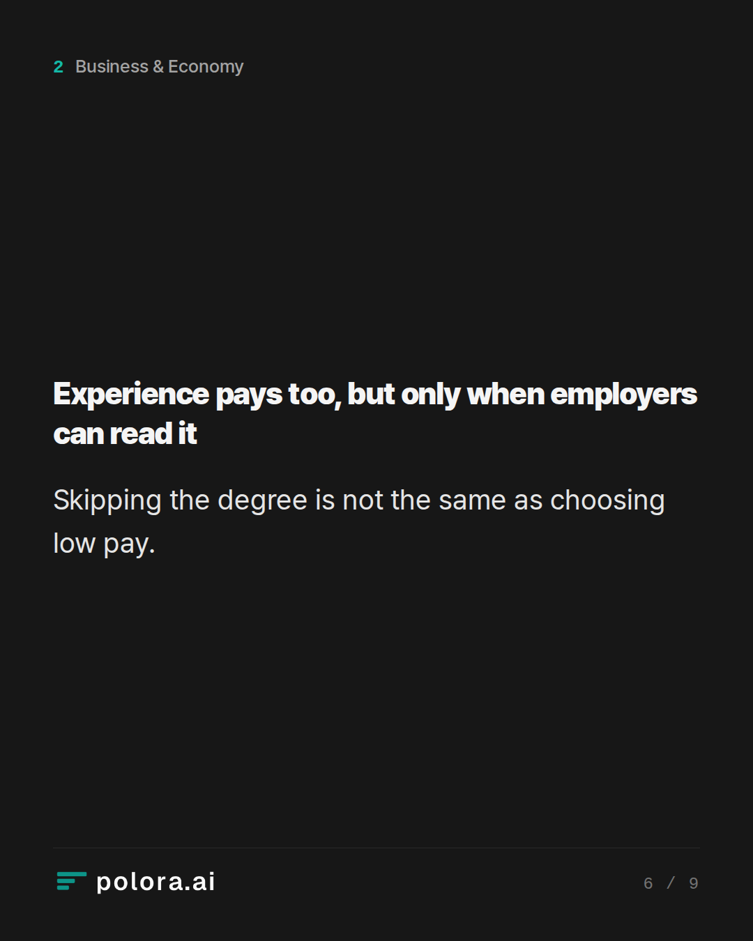 Experience pays too, but only when employers can read it