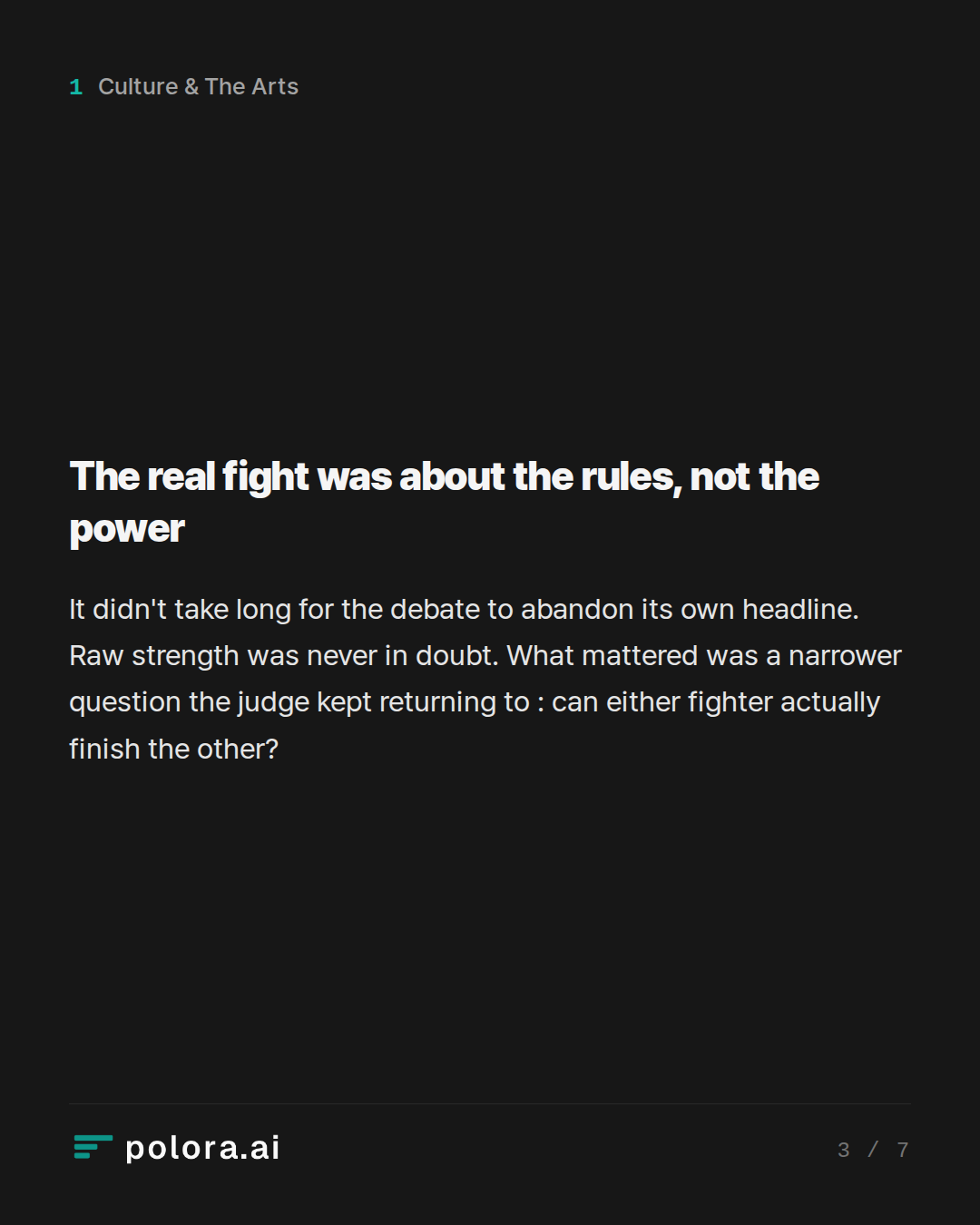 The real fight was about the rules, not the power