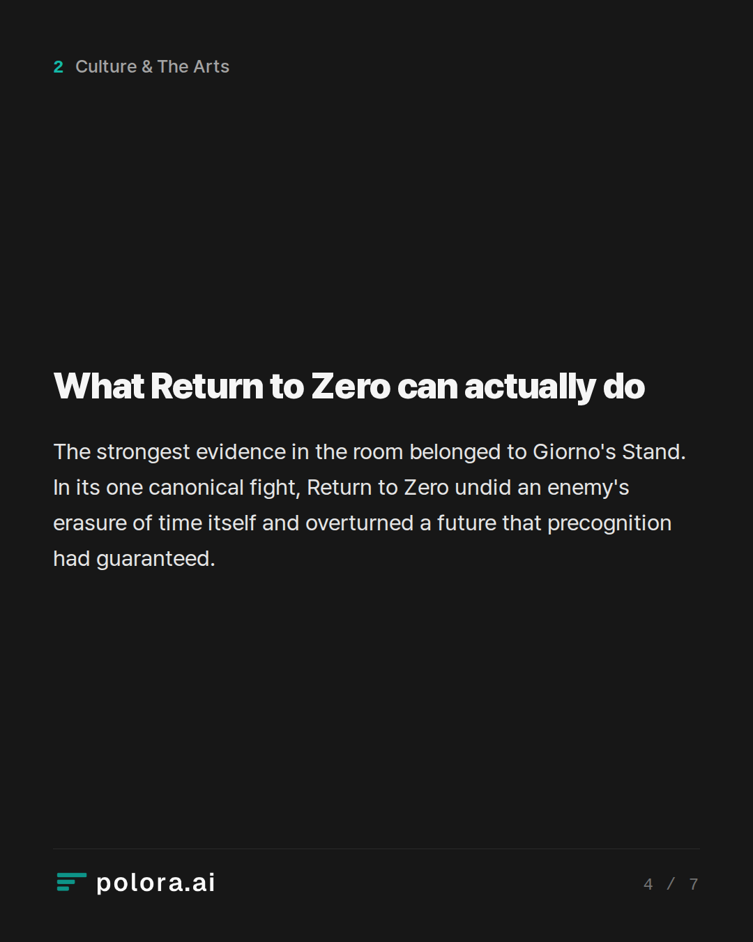What Return to Zero can actually do