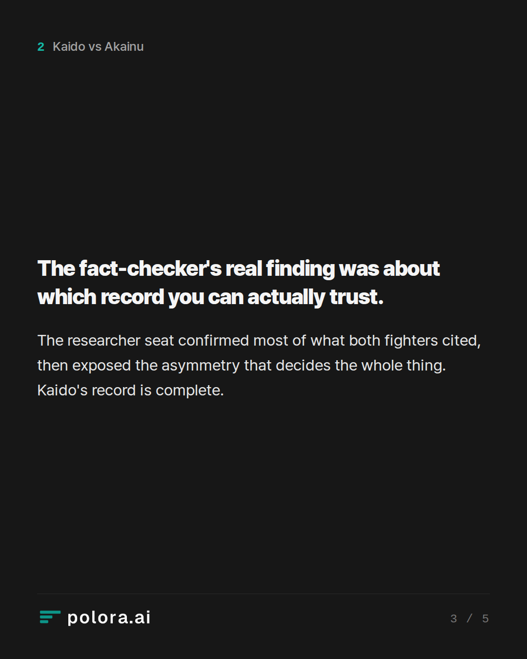 The fact-checker's real finding was about which record you can actually trust.