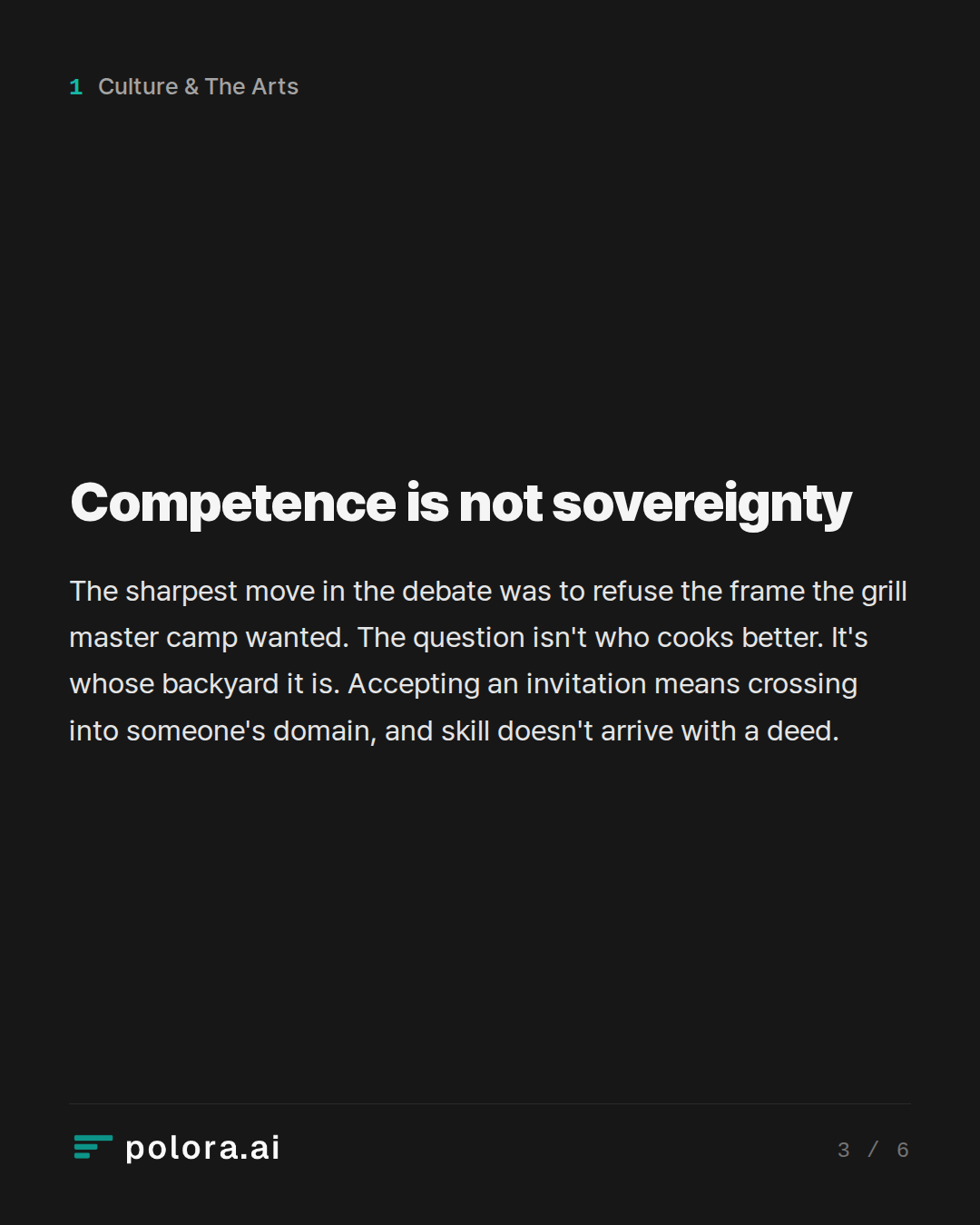 Competence is not sovereignty