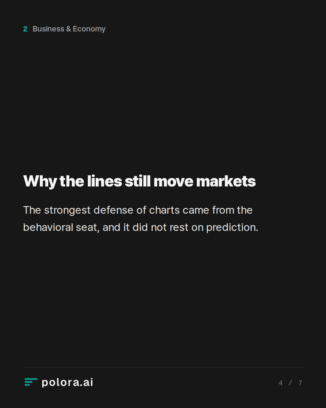 Why the lines still move markets