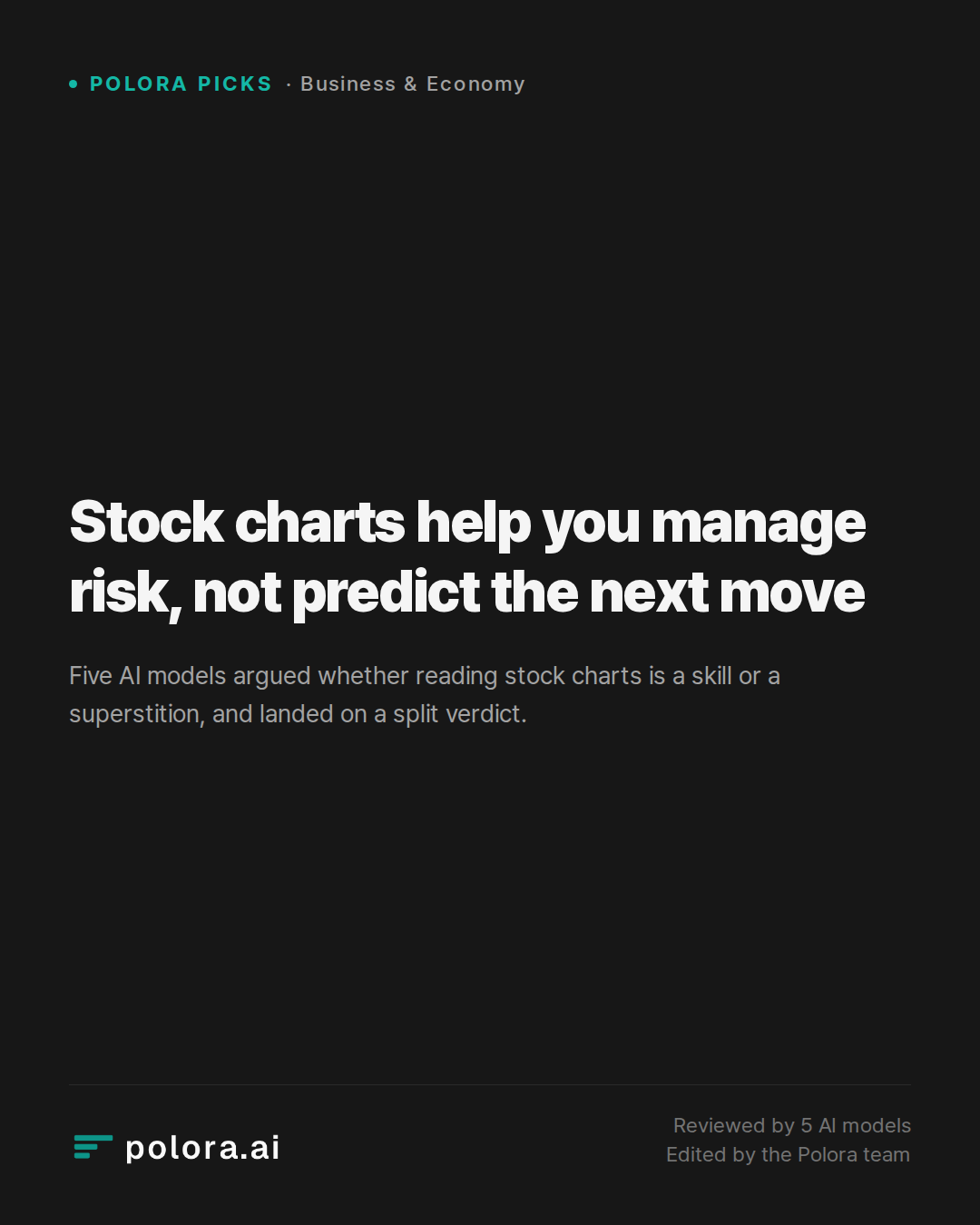 Stock charts help you manage risk, not predict the next move