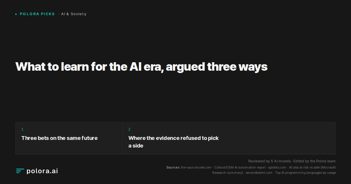 What to learn for the AI era, argued three ways