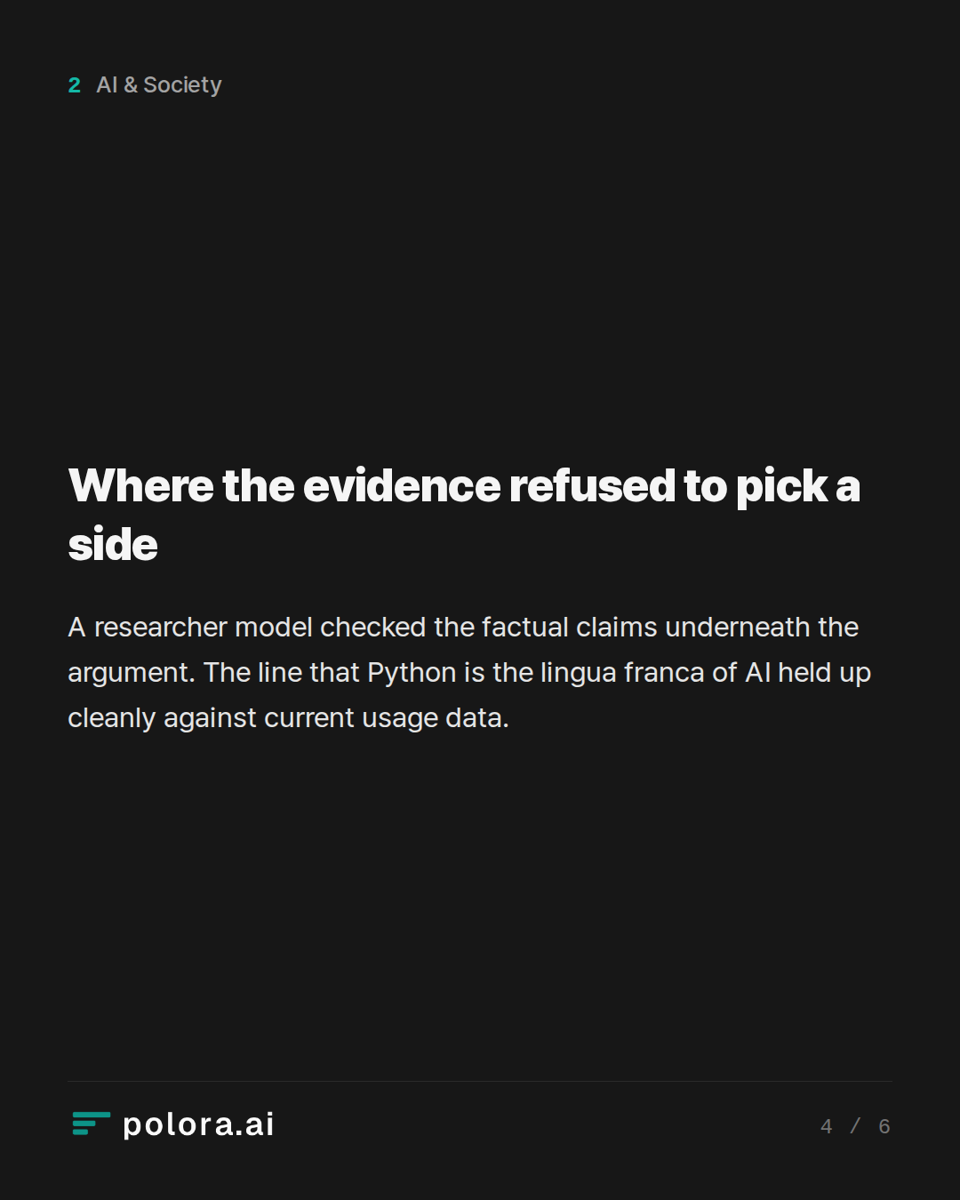 Where the evidence refused to pick a side