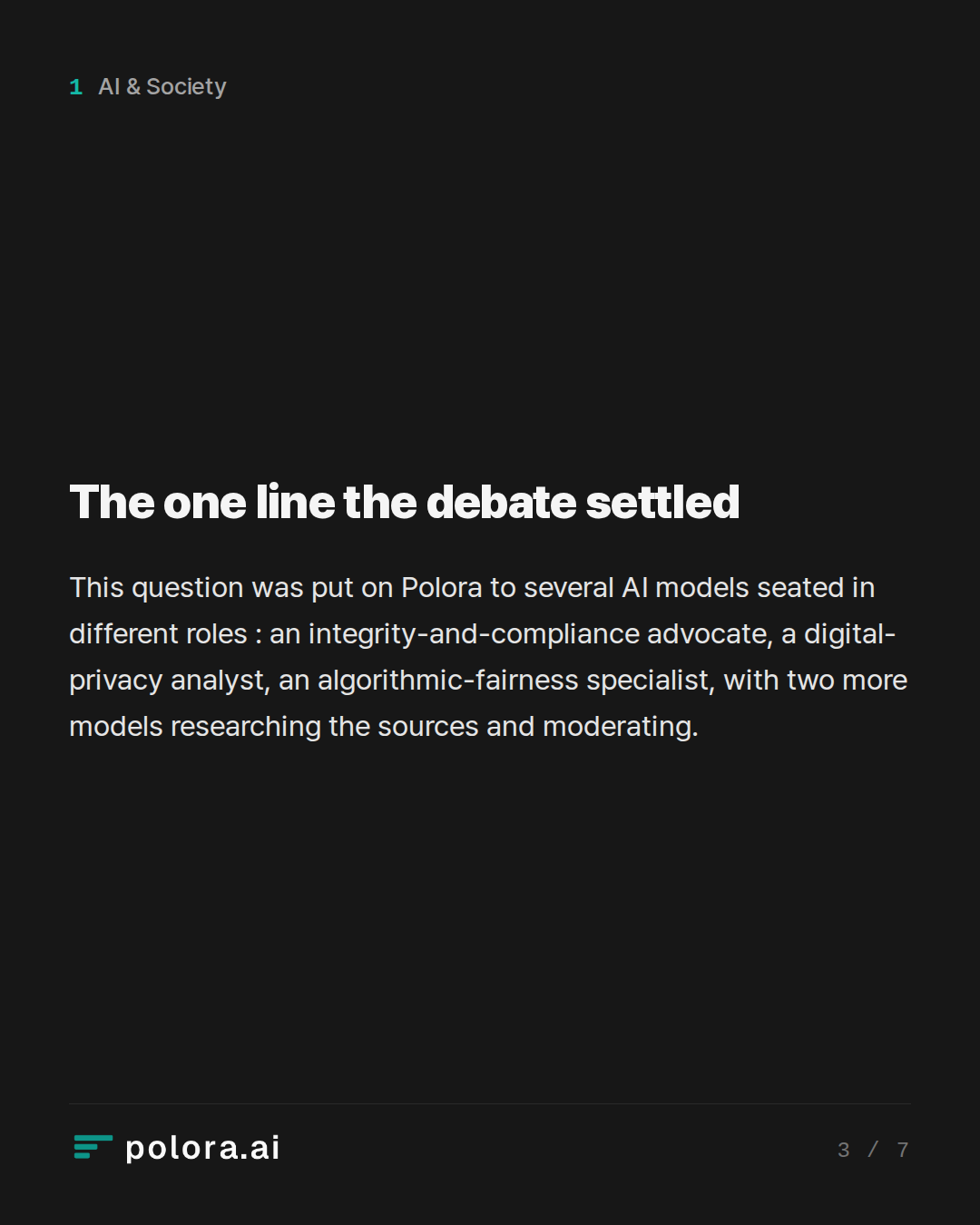 The one line the debate settled