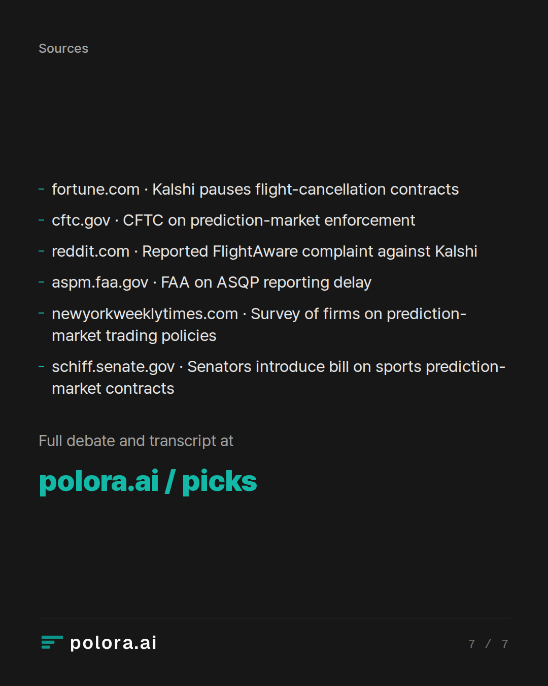 Sources fortune.com · Kalshi pauses flight-cancellation contracts, cftc.gov · CFTC on prediction-market enforcement, reddit.com · Reported FlightAware complaint against Kalshi