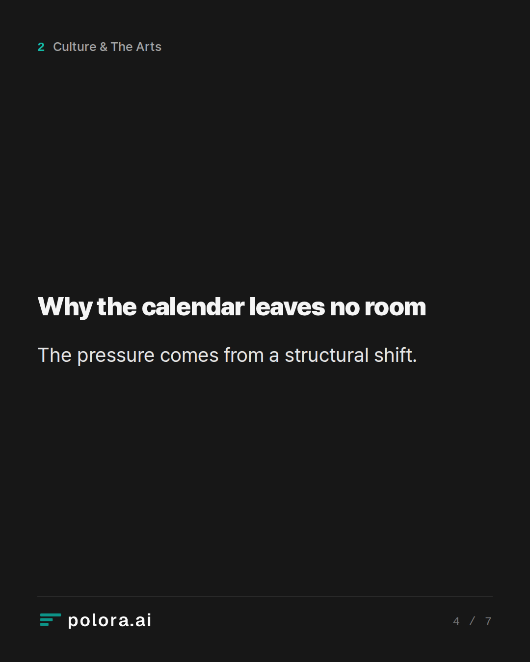Why the calendar leaves no room