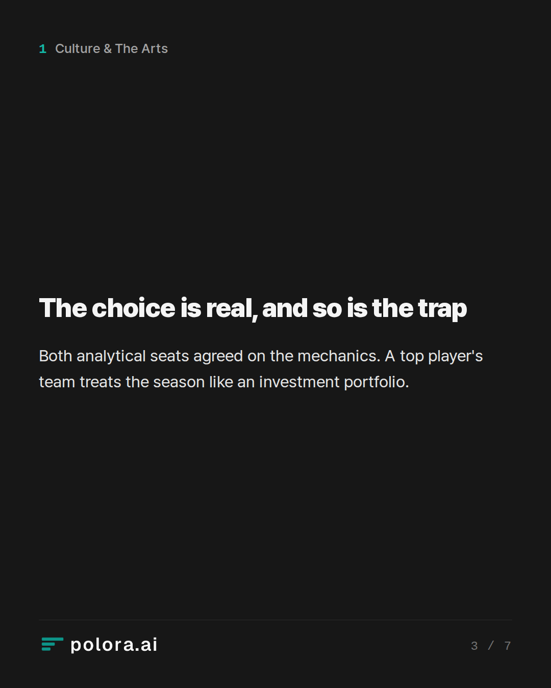 The choice is real, and so is the trap