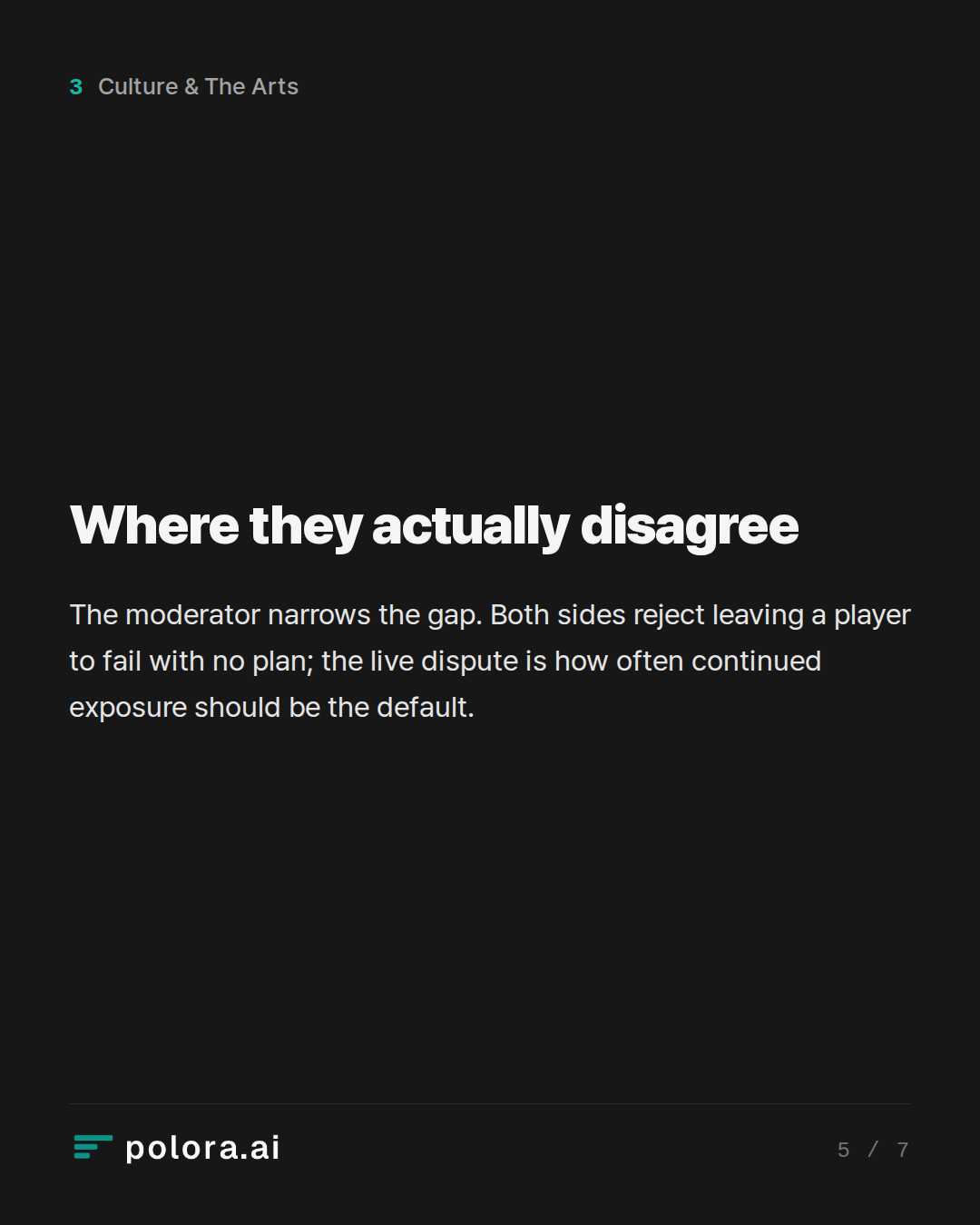 Where they actually disagree