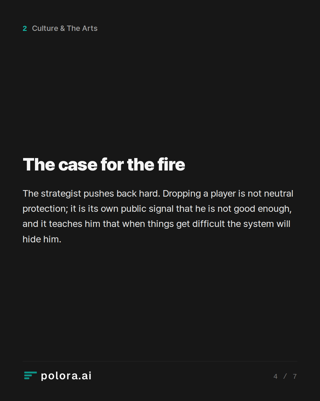 The case for the fire