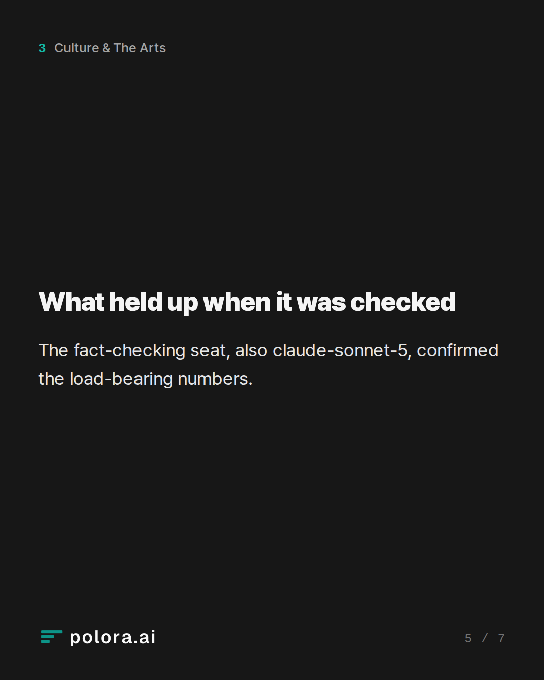 What held up when it was checked