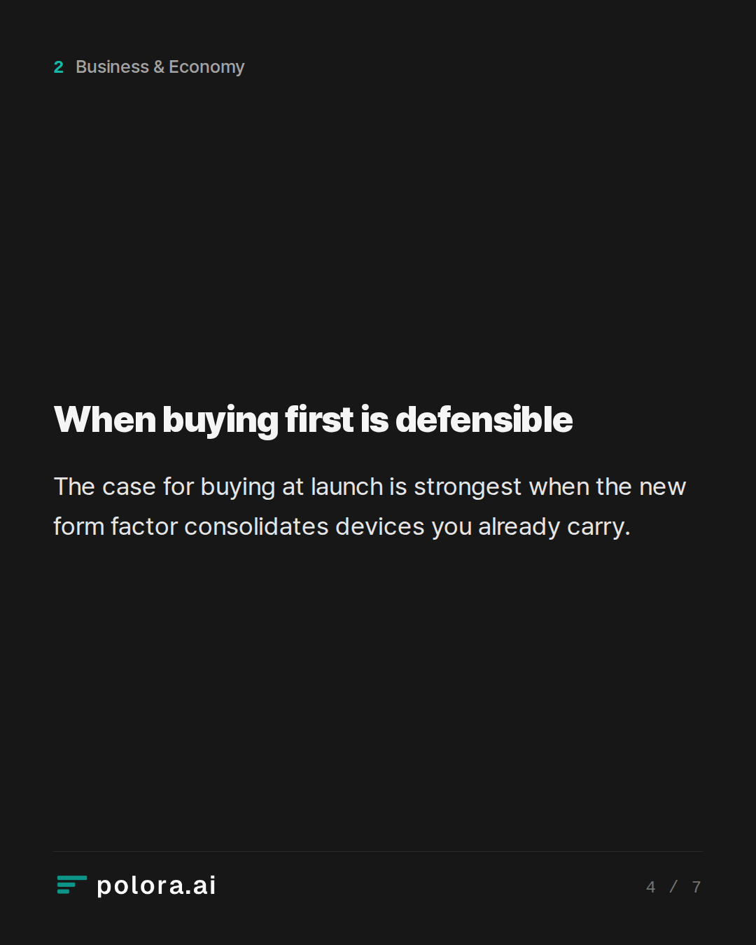 When buying first is defensible
