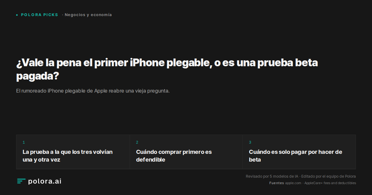¿Vale la pena el primer iPhone plegable, o es una prueba beta pagada?