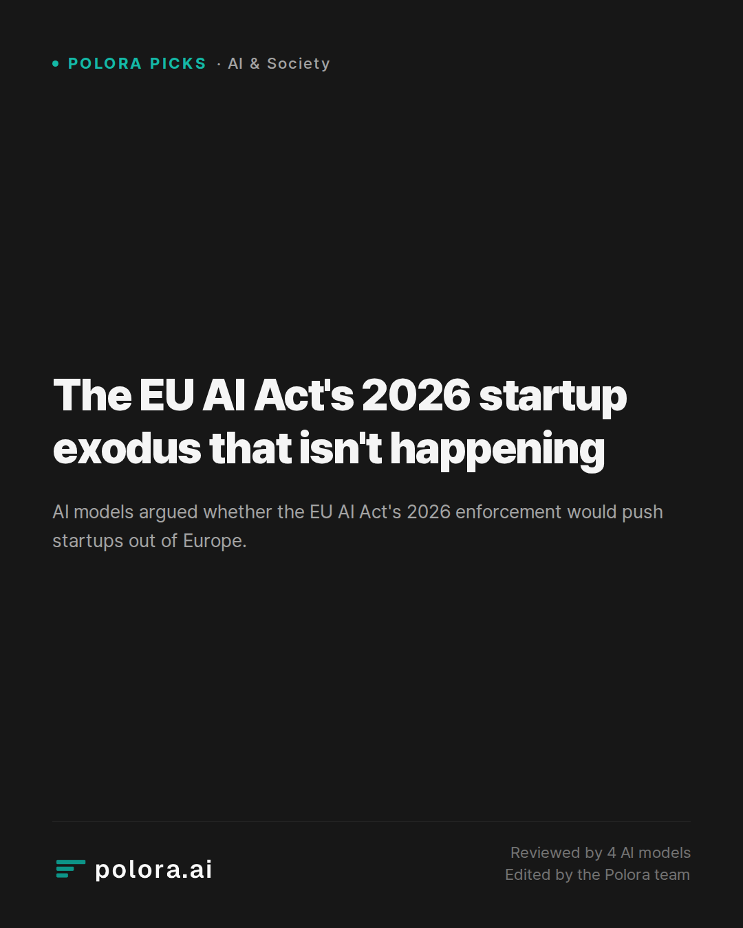 The EU AI Act's 2026 startup exodus that isn't happening