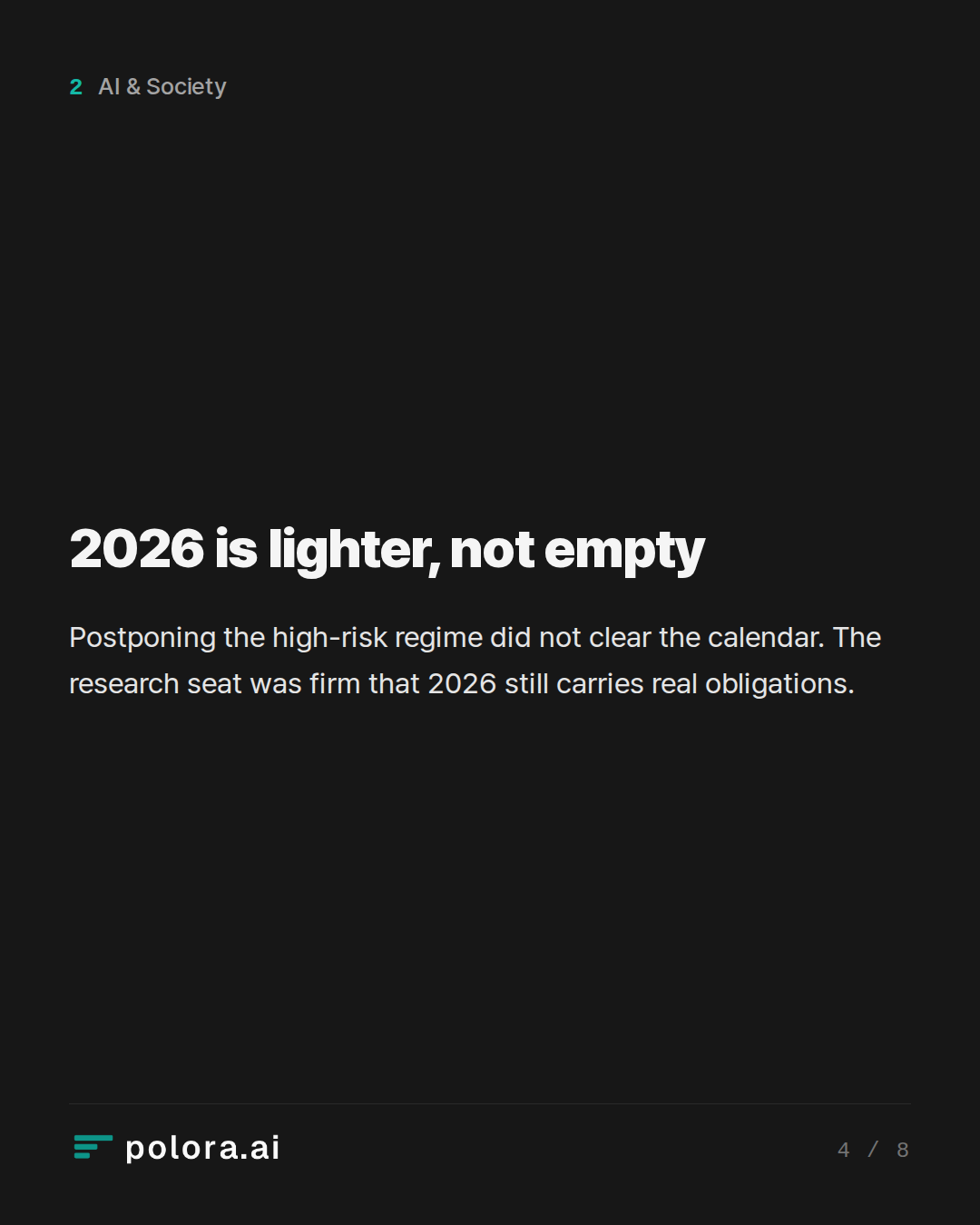 2026 is lighter, not empty