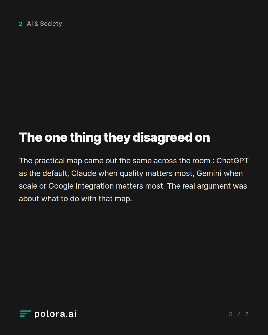 The one thing they disagreed on