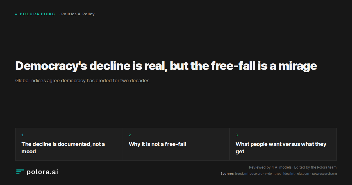 Democracy's decline is real, but the free-fall is a mirage