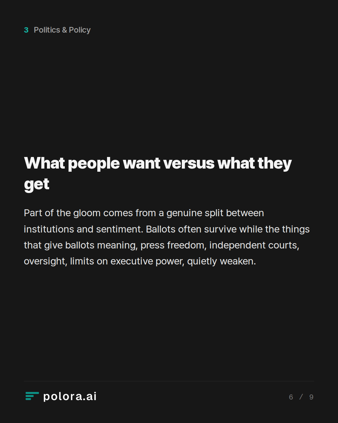 What people want versus what they get