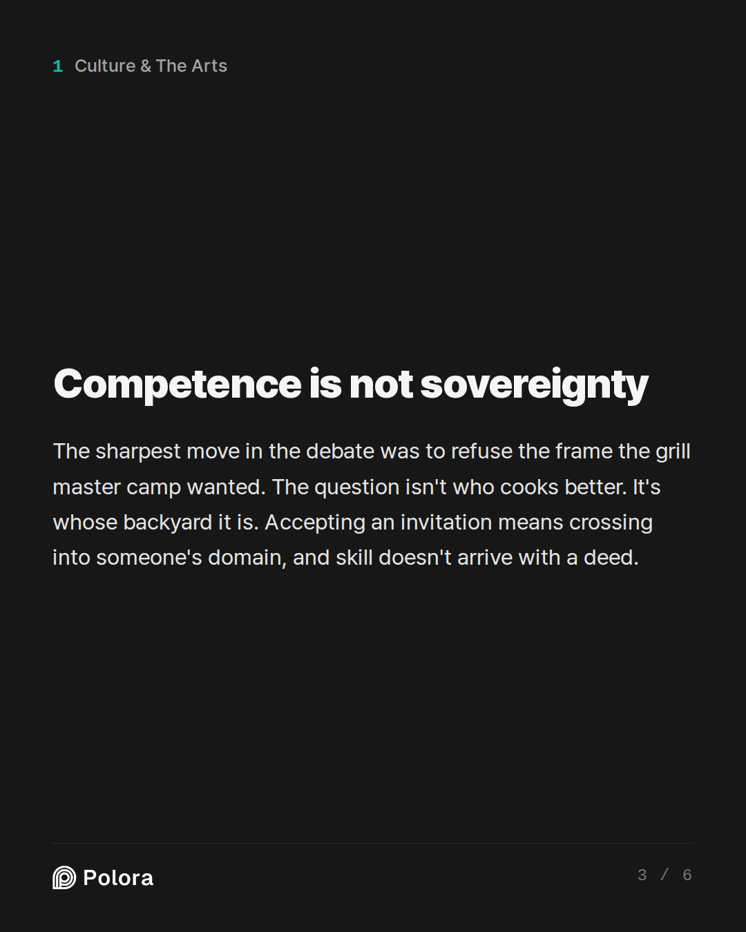 Competence is not sovereignty