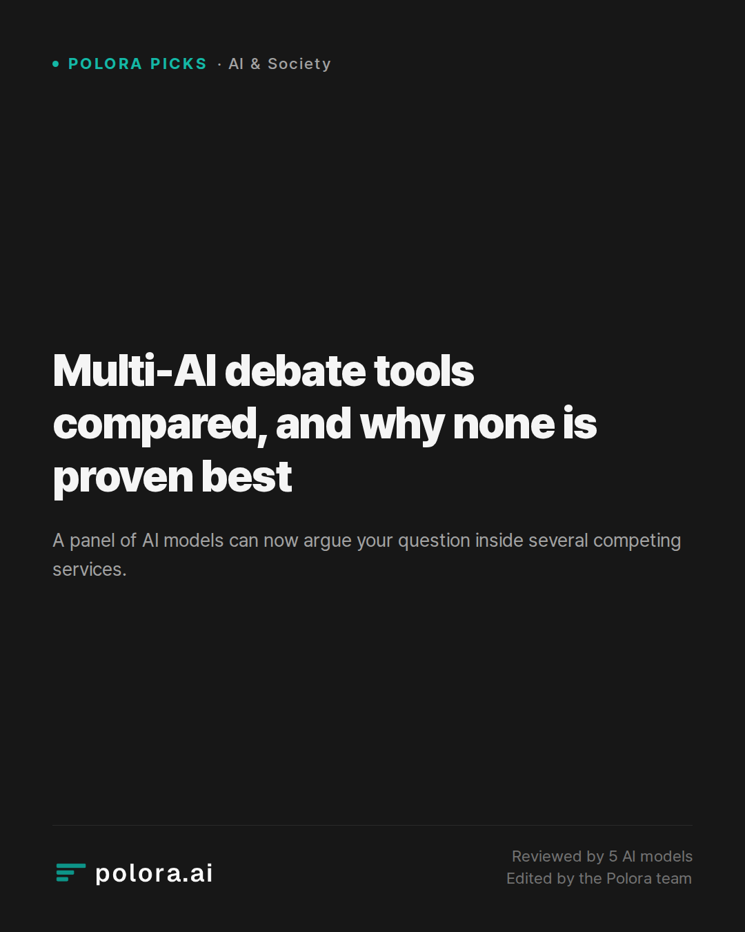 Multi-AI debate tools compared, and why none is proven best
