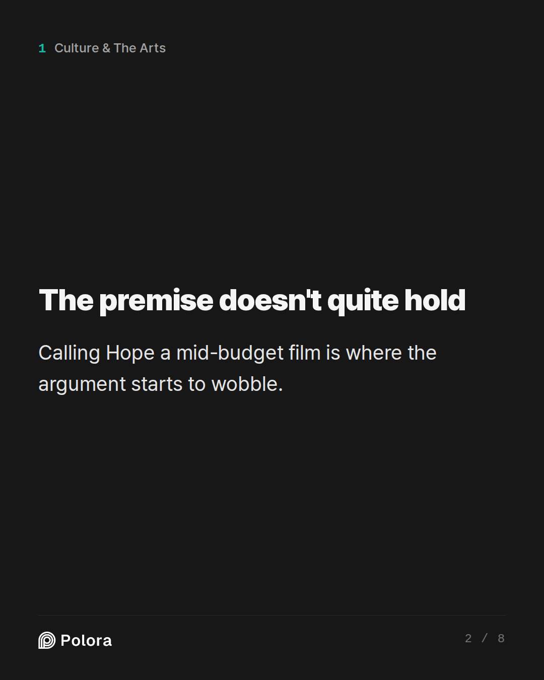 The premise doesn't quite hold